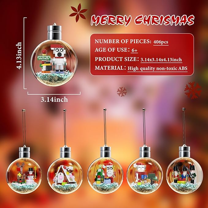 BrickMas™ Christmas Ornament Set